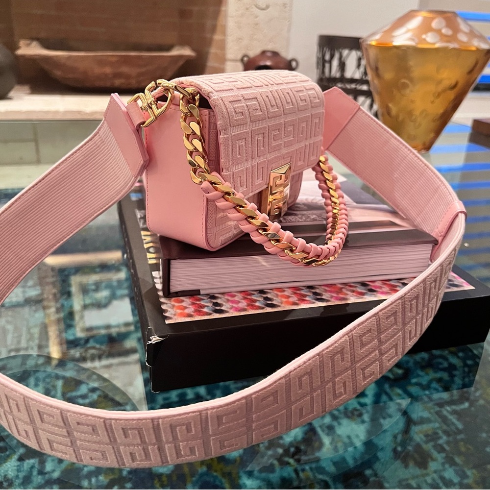 Givenchy 4G Pink Canvas Chain Handle & Crossbody Bag - Picture 14 of 14